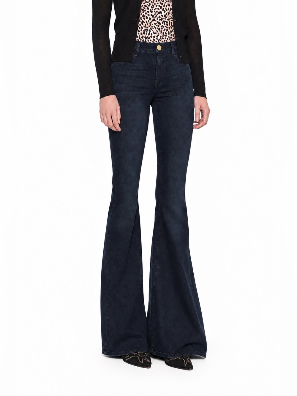 Frame Denim Le High Flare Jeans Abbey Road Dark Wash Size 32